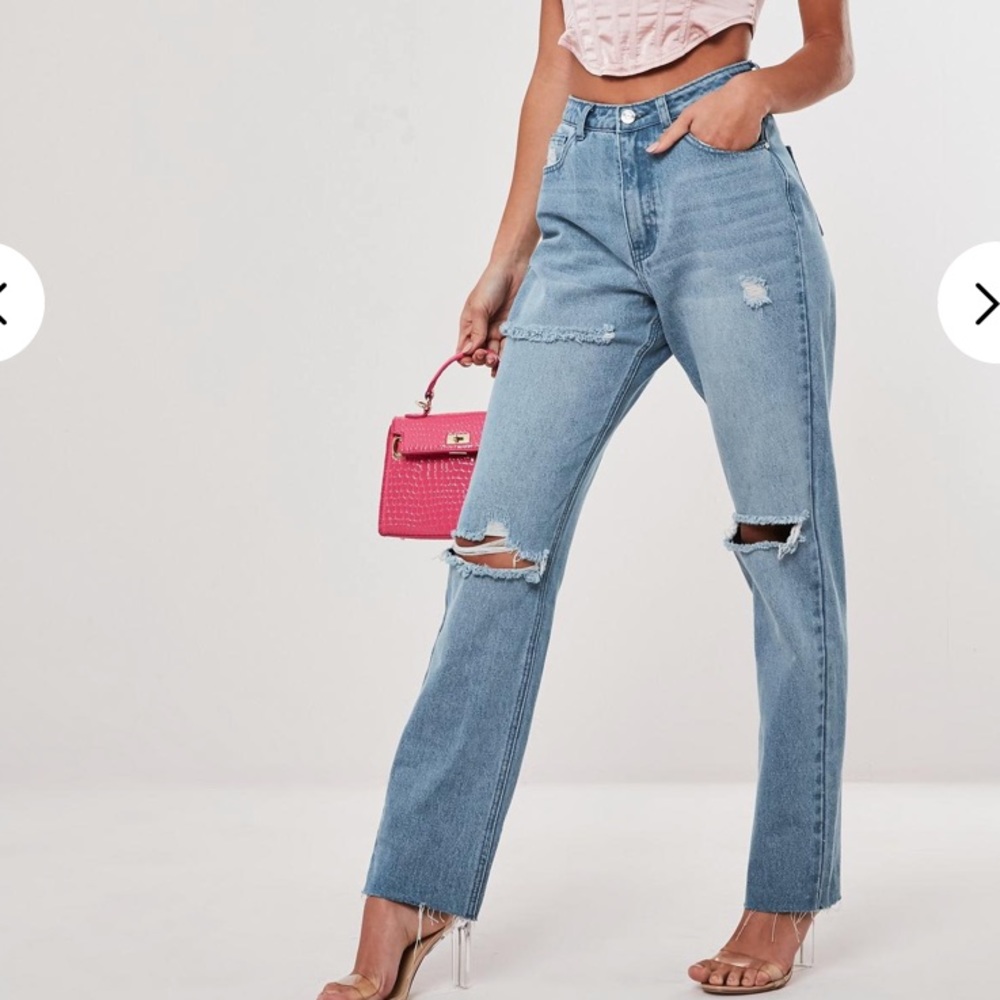Stassie X Missguided high waisted straight jean